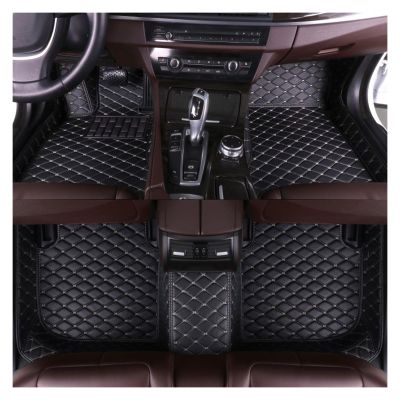 Custom Car Floor Mat Set for Mercedes W222 2014–2017, Black/White