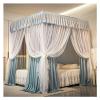 CENAP Deluxe Bed Canopy with Mounting Brackets, Four-Season Curtain for Single and Double Beds view 1