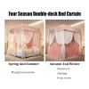 CENAP Deluxe Bed Canopy with Mounting Brackets, Four-Season Curtain for Single and Double Beds view 2