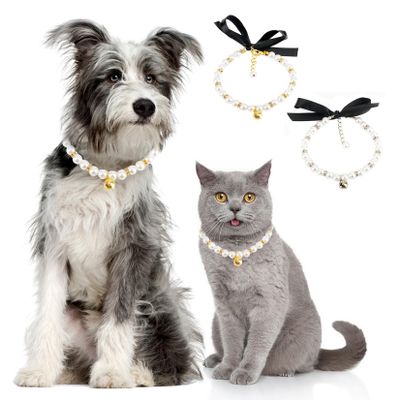 Zunea Pearl Necklace for Small Dogs and Cats