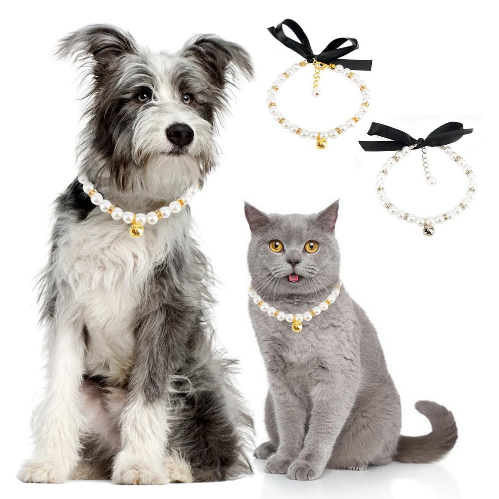 Zunea Pearl Necklace for Small Dogs and Cats