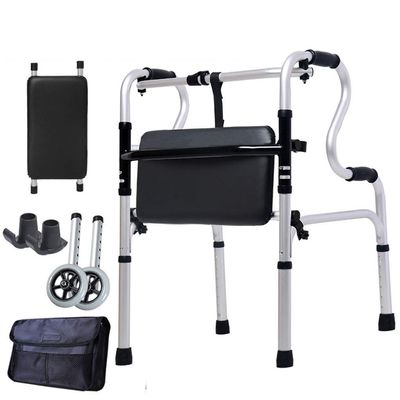 NATWEE Adult Deluxe Lightweight Foldable Medical Walker with Storage Bag