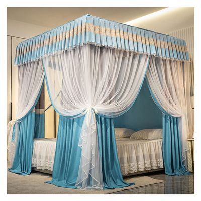 CENAP Deluxe Bed Canopy with Mounting Brackets, Four-Season Curtain for Single and Double Beds, 1.5 m/1.8 m/2 m/2.2 m