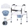 Lightweight Folding Aluminum Walker with Commode and Bath Board view 1