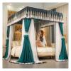 CENAP Bed Canopy with Mounting Bracket, Luxury Four-Season Bed Curtain for 1.5 m/1.8 m/2 m Single or Double Beds, Easy to Install, Green 1 view 1