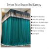 CENAP Bed Canopy with Mounting Bracket, Luxury Four-Season Bed Curtain for 1.5 m/1.8 m/2 m Single or Double Beds, Easy to Install, Green 1 view 2