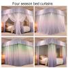 CENAP Four-Season Bed Canopy with Curtains and Stand, Dust-Resistant Shade, for 1.5 m/1.8 m/2 m Single or Double Beds view 2