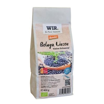 Wir. Bio Power Bodensee Beluga Lentils, Small Black, Demeter, 400 g (4)
