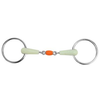 Fabater All-Purpose Loose Ring Snaffle Bit for Horses, Stainless Steel, Apple Flavor