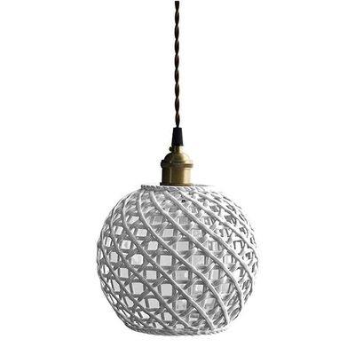 FanXus White Ceramic Pendant Light, Modern Minimalist Single-Head Hanging Chandelier for Kitchen Islands and Restaurants, Made in China