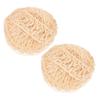 minkissy 2-Piece Handmade Sisal Body Brushes, Beige, Lightweight and Portable view 1