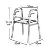 Height-Adjustable Walker with Seat, Portable Lightweight Compact Walking Aid for Adults view 3