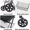 NATWEE Walking Aid, 4-Wheel Rollator with Brakes, Under-Seat Bag, for Older and Disabled People view 4