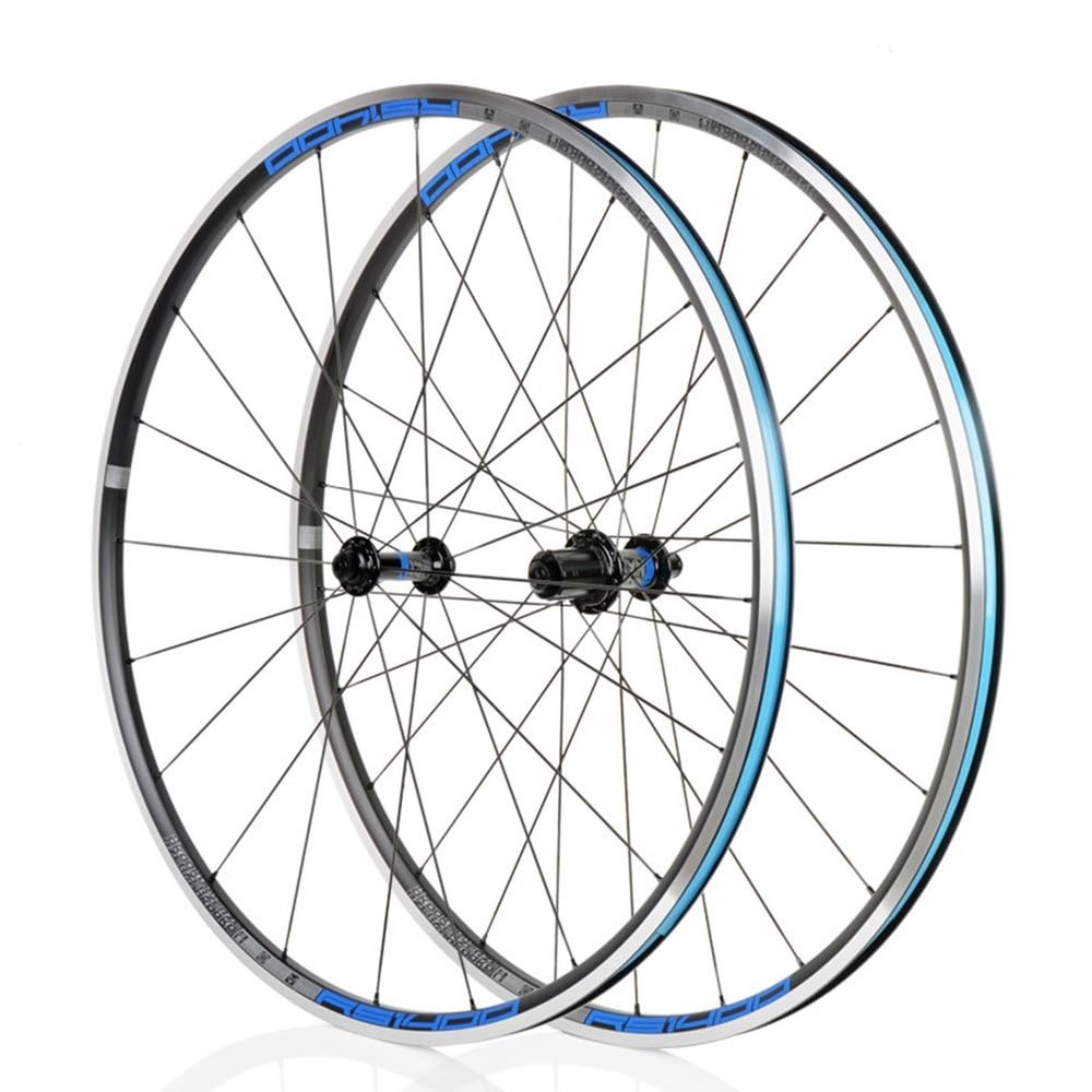 ZFF 700c Road Bike Wheelset, Front/Rear Rim Brake, Ultralight Aluminum, 8/9/10/11-Speed, 20/24-Hole, Black/Blue
