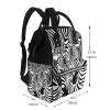 Abstract Zebra Pattern Diaper Bag, Unisex, Black, One Size view 2