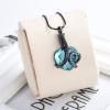 BIAIHQIE Blue Heart Cremation Ashes Urn Necklace view 2