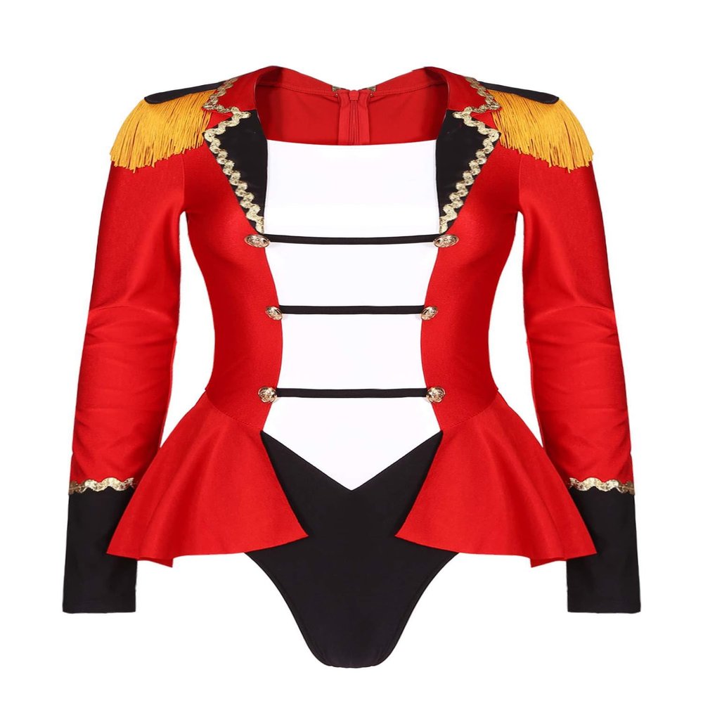 Women's Sexy Circus Ringmaster Costume, Red