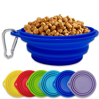 Silicone Dog Bowl with Carabiner Hook - 250ml