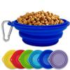 Silicone Dog Bowl with Carabiner Hook - 250ml view 1