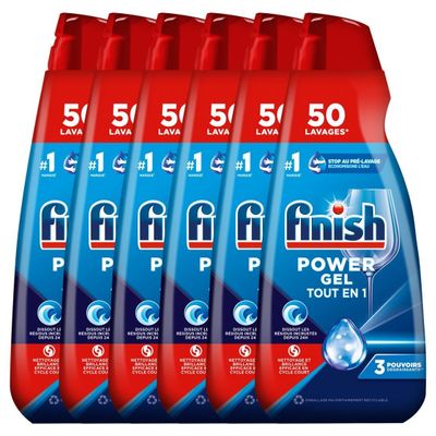 Finish Power Gel All in 1, 6 x 1 L