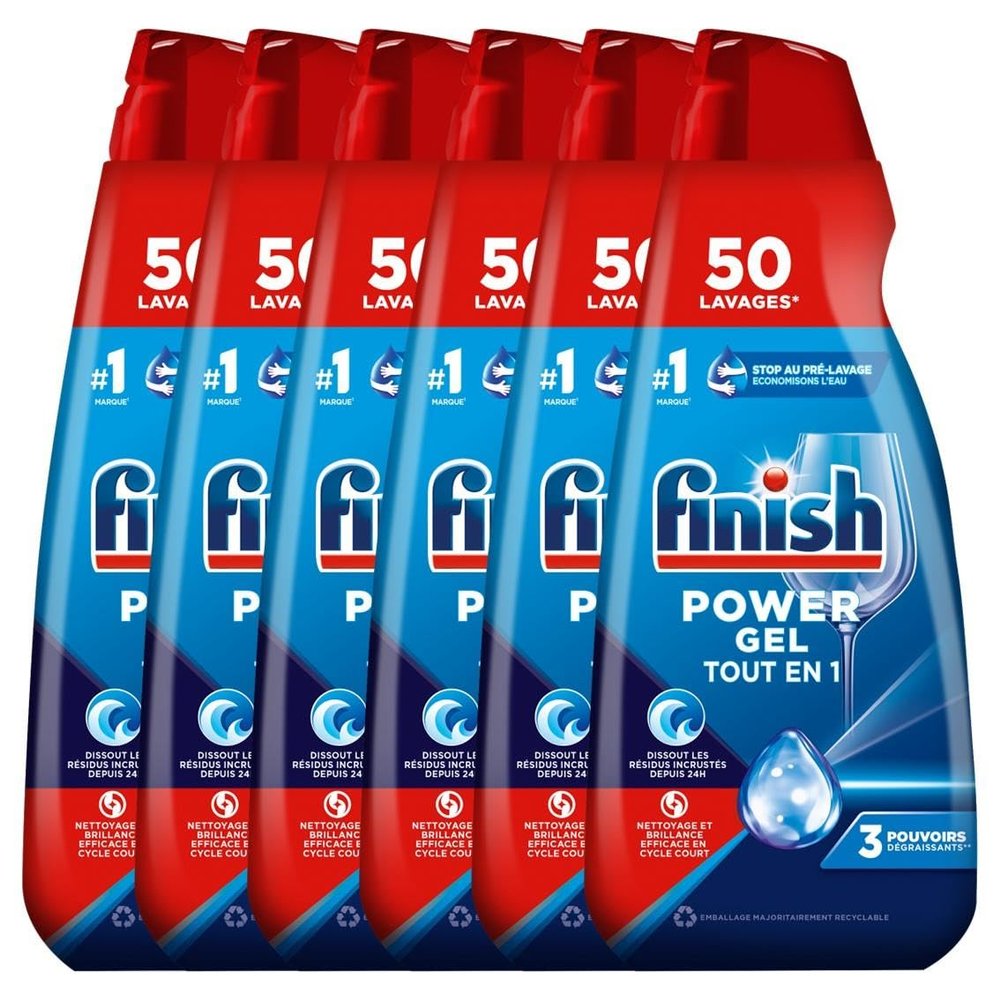 Finish Power Gel All in 1, 6 x 1 L