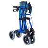 NATWEE Lightweight Folding 4-Wheel Rollator Walker with Padded Seat, Locking Brakes and Storage Bag, Height-Adjustable, Blue, 136 kg Max. Load view 4
