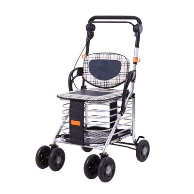NATWEE Rollator Walker for Older Adults with Shopping Basket, Folding 6-Wheel Walker with Seat, Locking Brakes and Night Reflective Strips