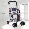 NATWEE Rollator Walker for Older Adults with Shopping Basket, Folding 6-Wheel Walker with Seat, Locking Brakes and Night Reflective Strips view 2