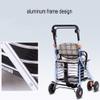 NATWEE Rollator Walker for Older Adults with Shopping Basket, Folding 6-Wheel Walker with Seat, Locking Brakes and Night Reflective Strips view 4