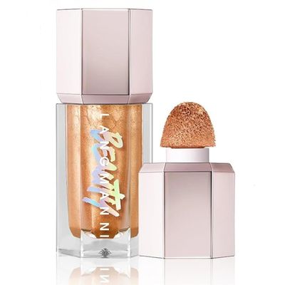 Creamy Liquid Highlighter, Shimmering Glitter Face and Body Makeup, High-Gloss Finish (#03 Liquid Gold)