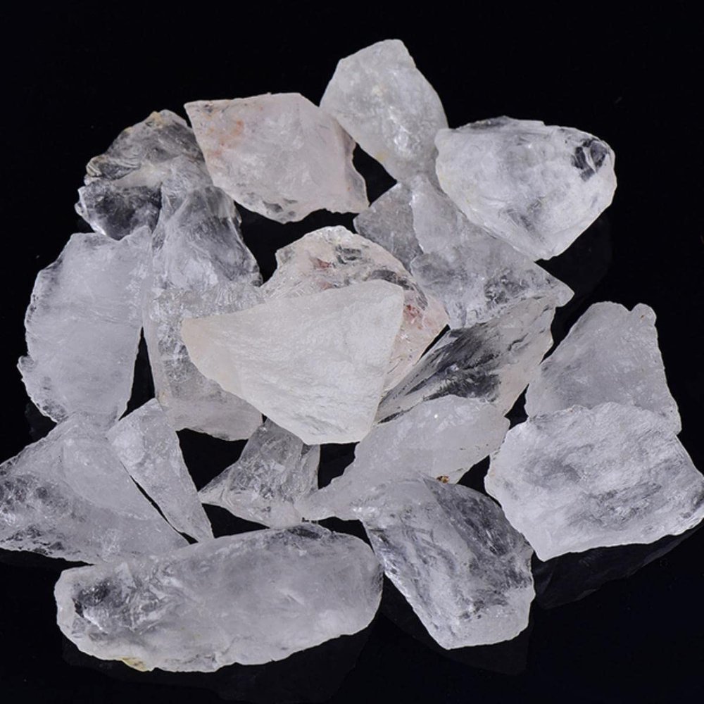 RIAAJ Natural Crystal, Mixed Stones, Amethyst, Tumbled Chips, Crushed Stone, Healing Crystal, Jewelry Making, Home Decor or Aquarium, Rock Crystal, 100 g