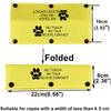 Funny Dog Leash, No Touch, No Talk, No Eye Contact, Wrap Warning, Hanging ID Patch Tag, Pet Birthday Gift (Eye Contact-YE Sleeve) view 2