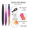 Synthetic Handmade Dreadlock Hair Extensions, 20 in, 5/10-Piece Set, Ombre view 4