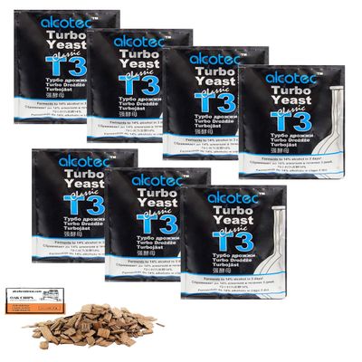 7 x Turbo Yeast Alcotec Classic T3, 120 g