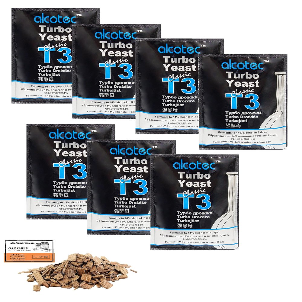 7 x Turbo Yeast Alcotec Classic T3, 120 g