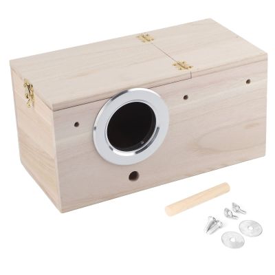 Tomotato Wooden Nest Box for Parakeets and Small to Medium Birds