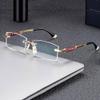 COKYIS Rimless Progressive Reading Glasses, Gold, +3.0 view 2
