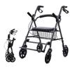 NATWEE Rollator, Foldable Walker for Seniors with Seat, Basket and Footrest, Four-Wheel Medical Walker for Adults and Older Men view 1