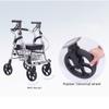 Lightweight Height-Adjustable 4-Wheel Rollator Walker with Locking Brakes, Seat and Carry Bag view 4