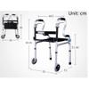 Folding Aluminum Walker with Seat, 51 × 55 × 80 cm view 3