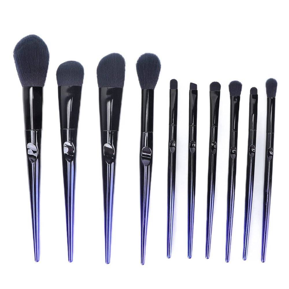 10-Piece Professional Makeup Brush Set, Soft Fiber Brushes for Hair, Eyeshadow, Blush and Makeup
