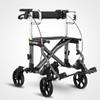 Compact Folding Rollator Walker for Seniors, Gray view 1