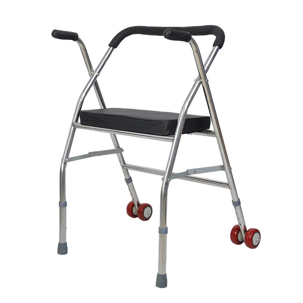 NATWEE Medical Two-Wheeled Walker with Seat and Foldable Walking Aid