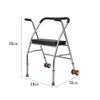 NATWEE Medical Two-Wheeled Walker with Seat and Foldable Walking Aid view 2
