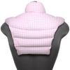Cervical Spine Neck Wrap – Neck, Shoulders & Upper Back – Organic Cotton Rapeseed Pillow, Pink/White Check view 2