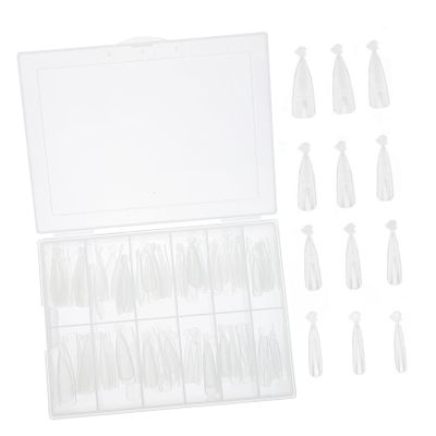 Transparent Artificial Fingernails, 120-Piece Plastic Nail Tips