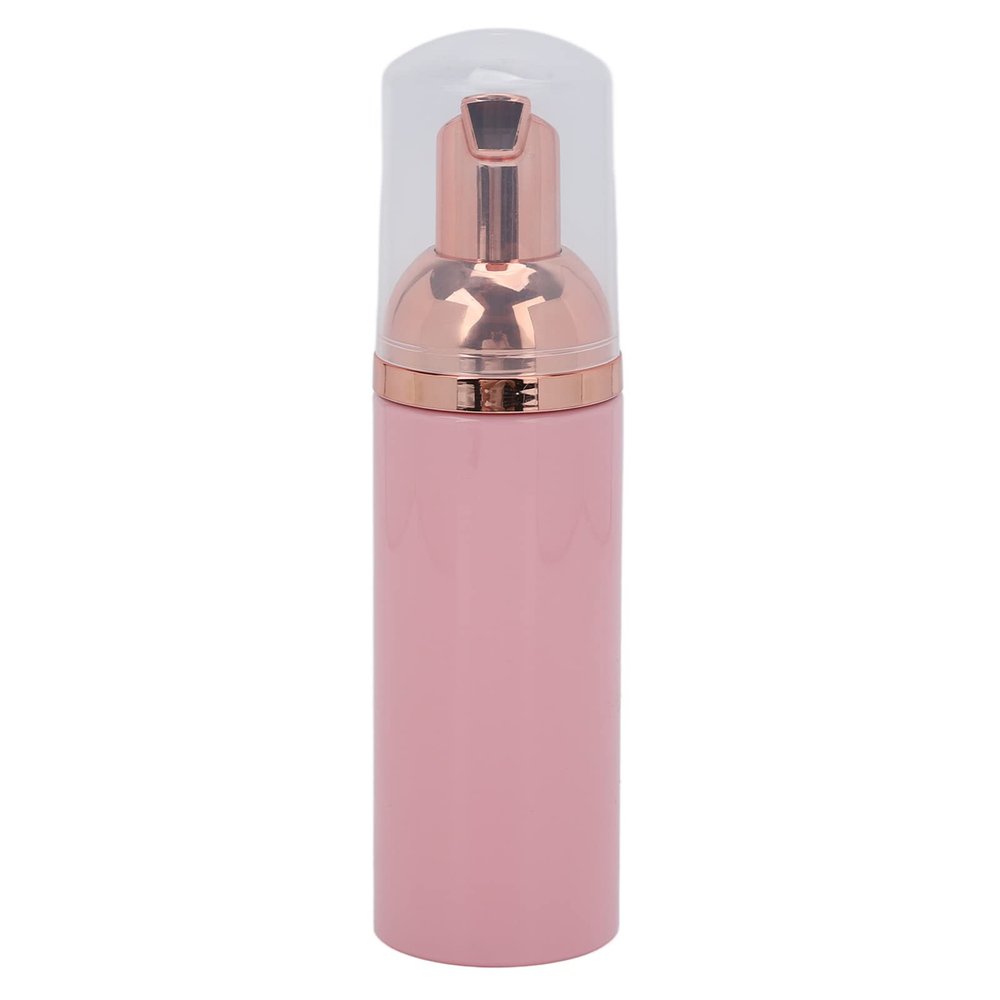10-Pack 50 mL Foam Pump Bottles, Pink PET, Wide-Mouth Dispensers with Clear Caps