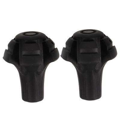 Housoutil 2 Trekking Pole Tips, Replacement Tips for Walking Poles, Non-Slip Feet Made of High-Strength Plastic, Easy to Install for Various Surfaces