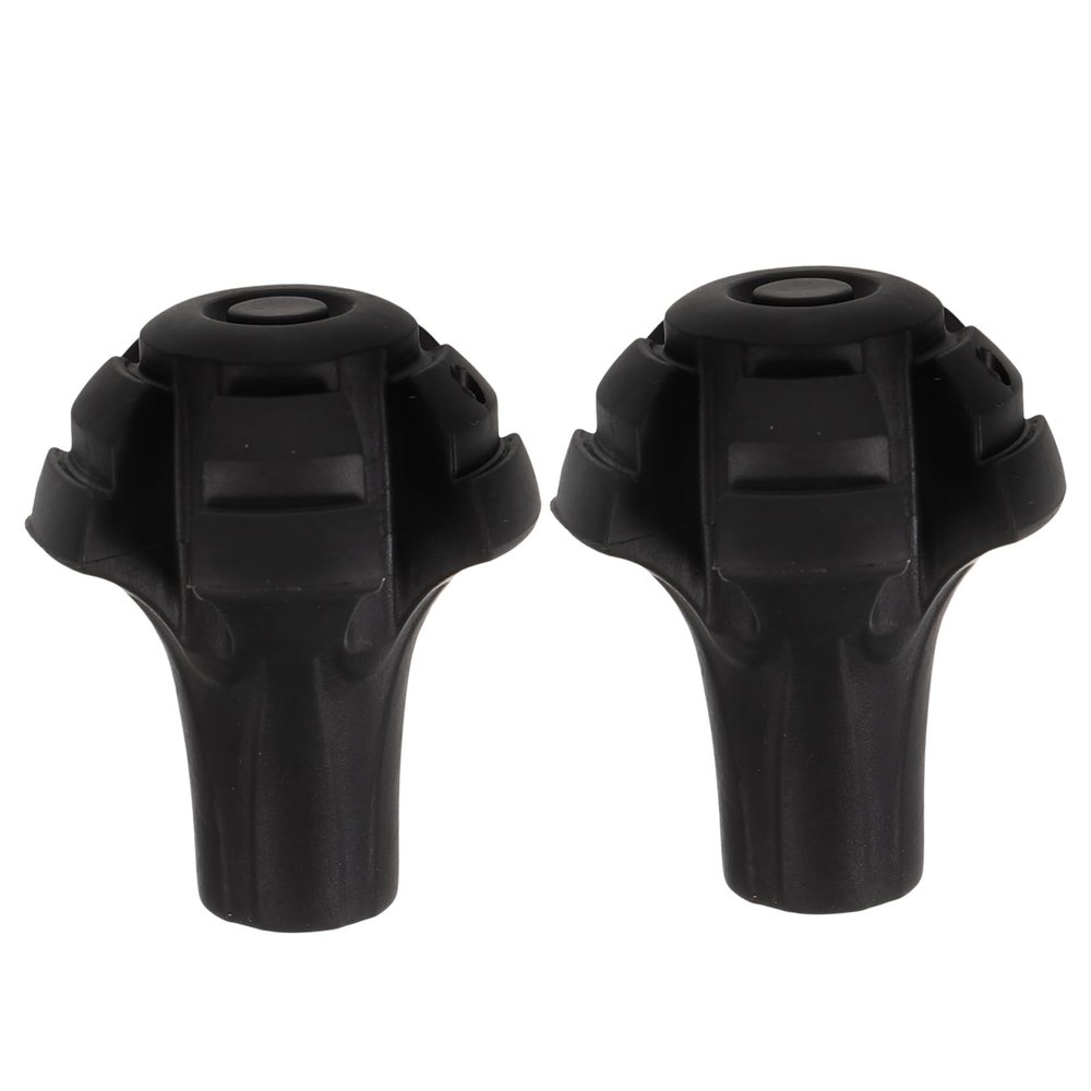 Housoutil 2 Trekking Pole Tips, Replacement Tips for Walking Poles, Non-Slip Feet Made of High-Strength Plastic, Easy to Install for Various Surfaces