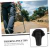 Housoutil 2 Trekking Pole Tips, Replacement Tips for Walking Poles, Non-Slip Feet Made of High-Strength Plastic, Easy to Install for Various Surfaces view 3